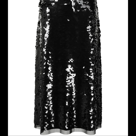 TORY BURCH Black sequin-embellished midi skirt Size XS / 2 - Picture 4 of 14